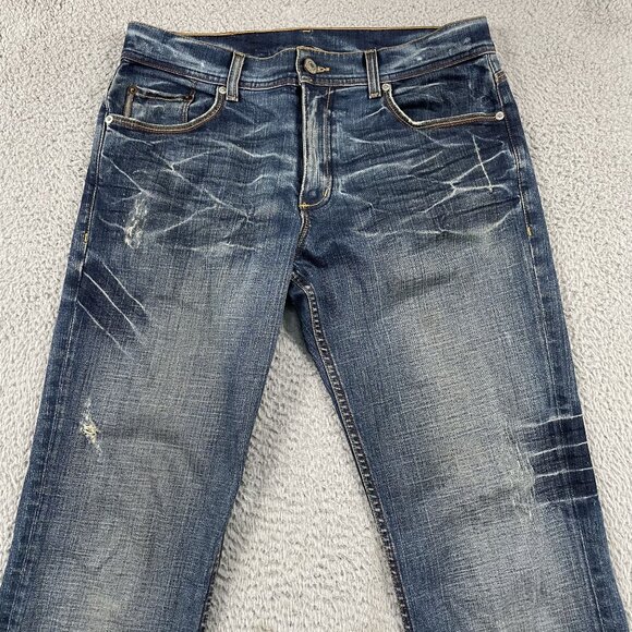 Armani Exchange Jeans Mens 34x34 Distressed Straight Leg Denim - Picture 5 of 11